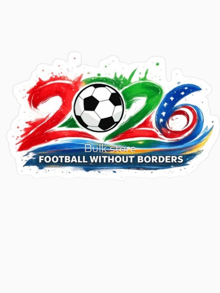 Football Without Borders" 2026 Artistic Logo by Bulk store