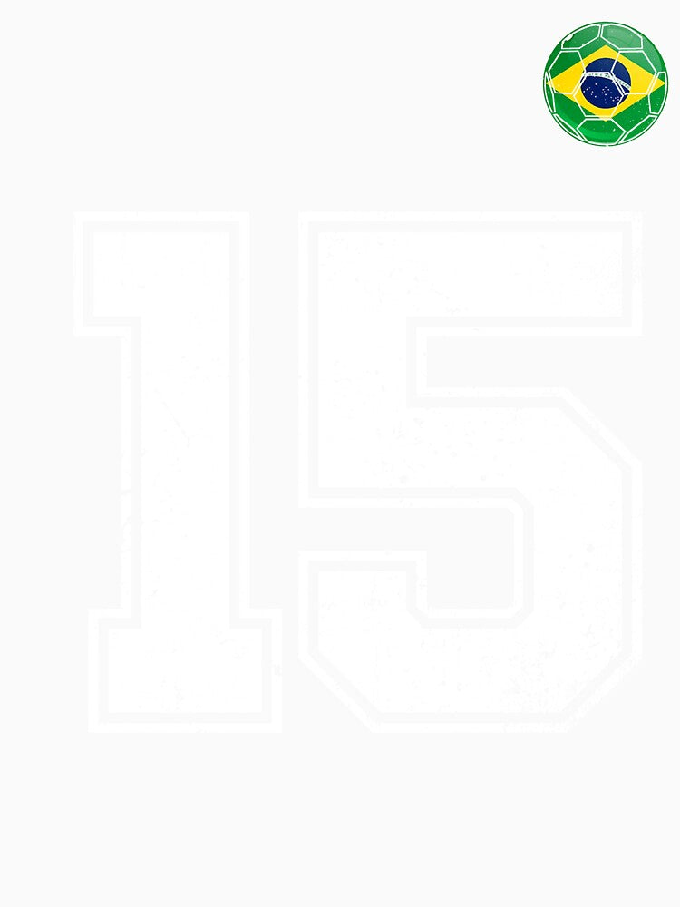 Number 15 Brazil Futbol Football Brazilian soccer Flag Jersey by RoyesButler