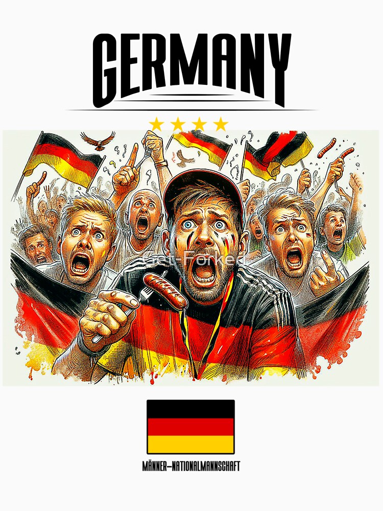 Copy of German Fans Euro24, sausage on a Fork. Germany by Get-Forked