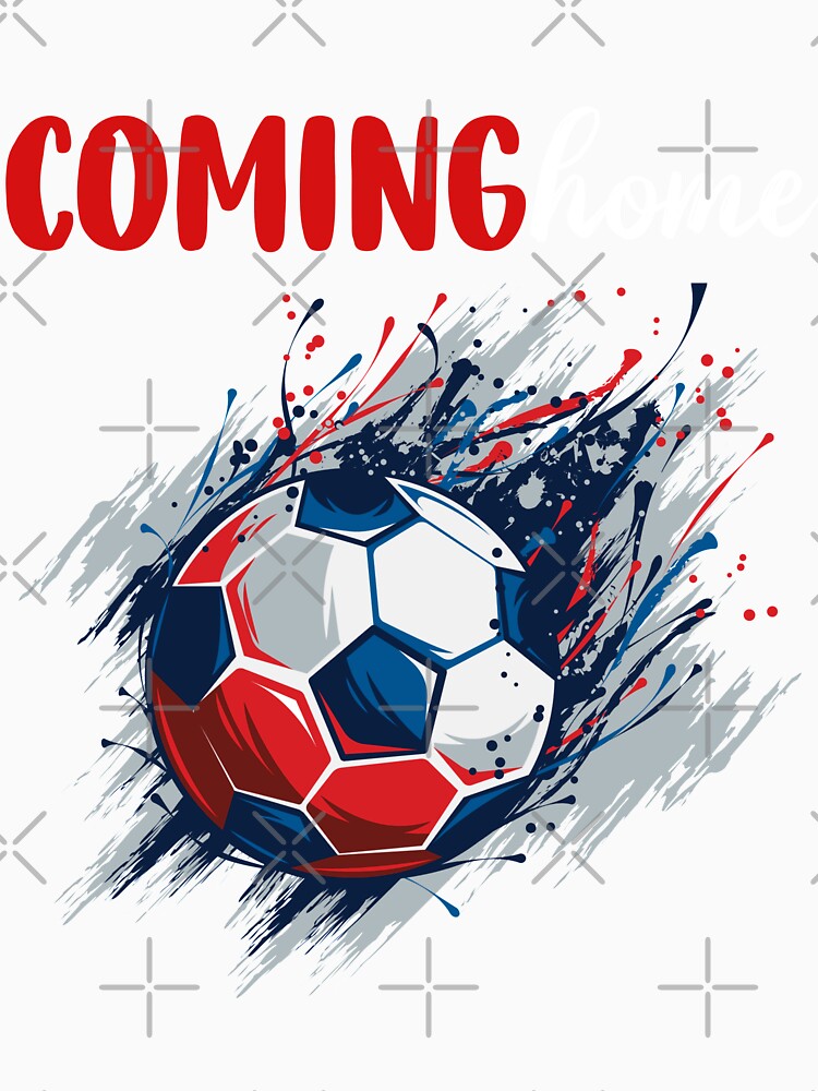 Coming Home Football Red White Blue and Grey by Labradoodlesetc