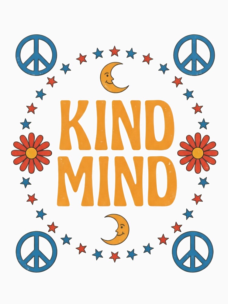 Retro Kind Mind Affirmation Poster Art by aashcreat