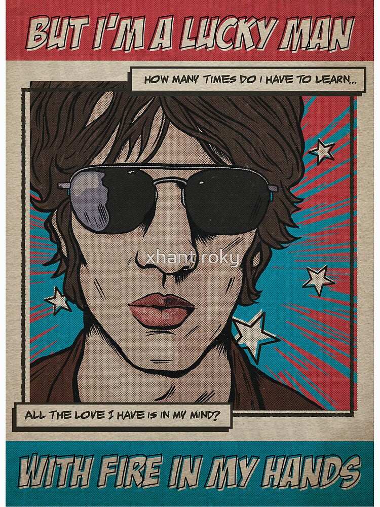 But I´m A Lucky Man Comic Version Poster by xhant roky