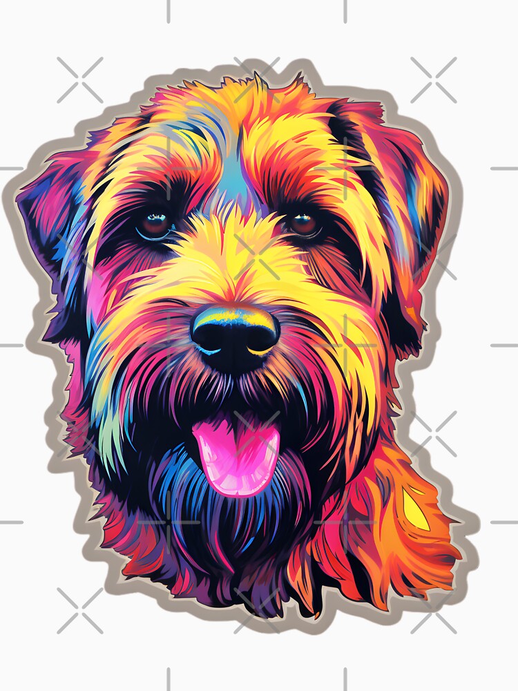 Soft-coated Wheaten Terrier Neon Design by CUTEDOGGIEZ