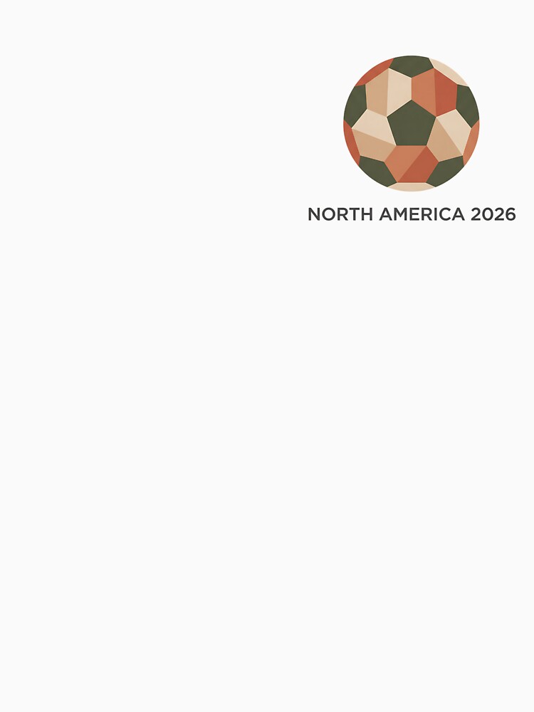 Minimalist 2026 World Cup Soccer T-Shirt - Geometric North America Football Tee - Modern Aesthetic Streetwear by Lukzol