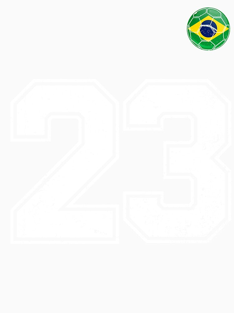 Number 23 Brazil Futbol Football Brazilian soccer Flag Jersey by RoyesButler