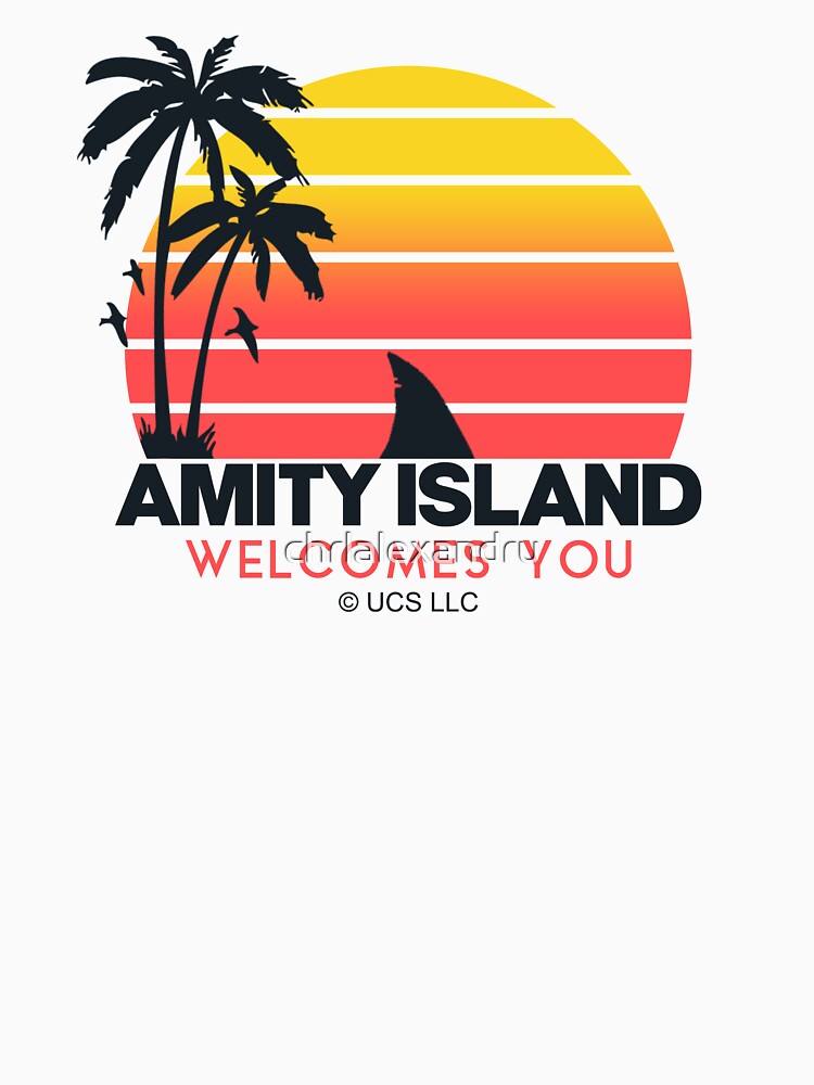 Jaws movie Amity Island welcomes you. Birthday party gifts. Officially licensed merch. by chrlalexandru