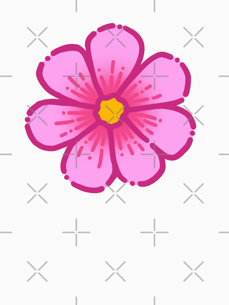 Pink Flower Simple Drawing by AveryZi