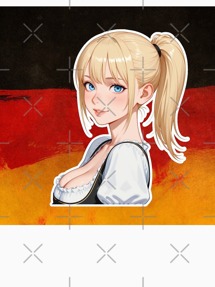 German Dirndl Waifu Germany Football World Cup by Shirt-Otakus