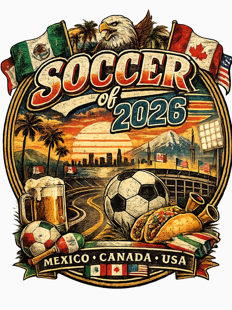Summer of Soccer 2026 Shirt – Vintage Retro Soccer Graphic Tee by GreenDoor007
