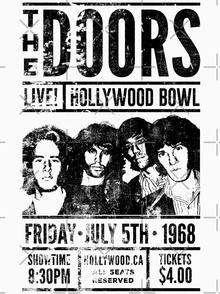The Doors grunge band poster by FriskySloths