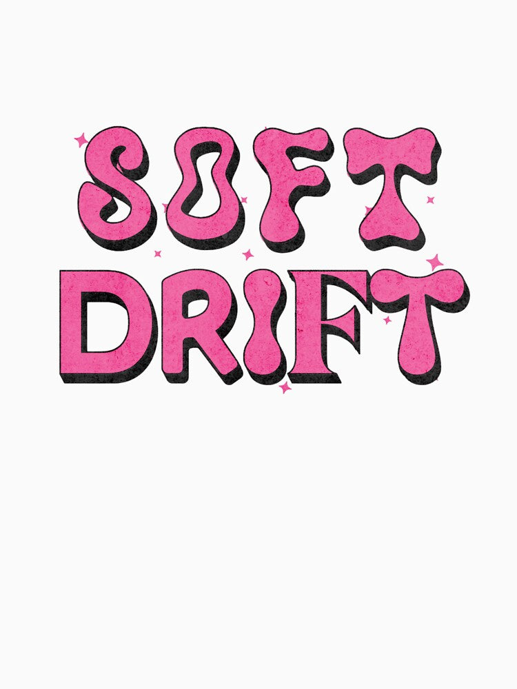 Soft Drift – Pink Aesthetic Typography Sticker by zaviii18
