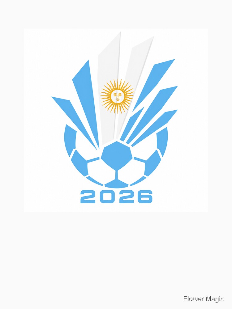Argentina Soccer 2026 Sun Burst Emblem by Flower Magic