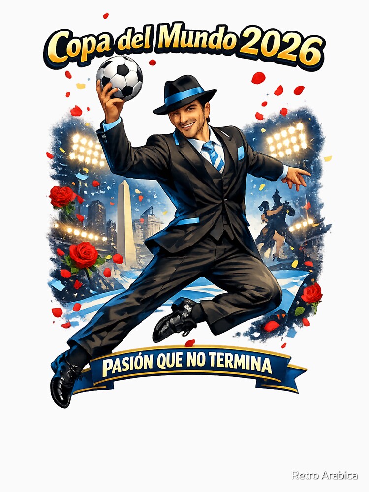 Argentina Tango Football Fan World Cup 2026 by Retro Arabica