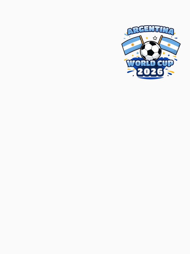 Argentina World Cup 2026 Shield  Minimal Football T-Shirt Design by Ramkumar2025