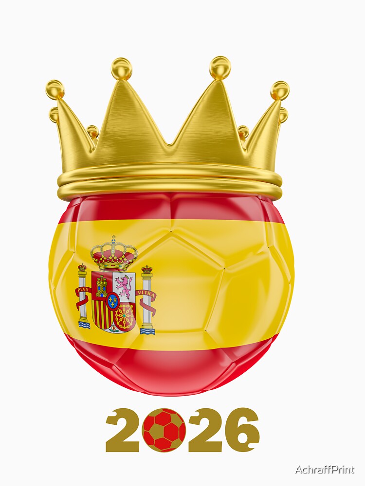 Spain Football Champion Crown 2026 by AchraffPrint