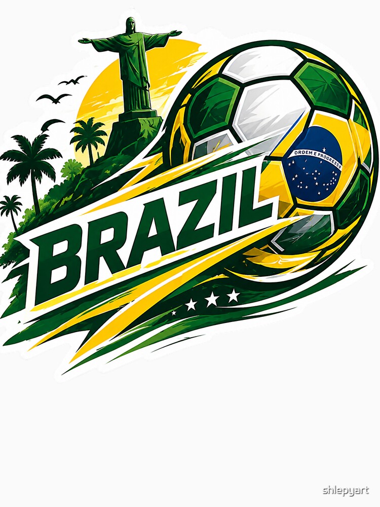 Brazil Football Sticker for Fans Who Feel the Energy of the Game | Soccer Design by shlepyart