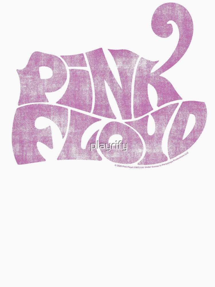 Pink Floyd Psychedelic 70s Bubble Letter Purple Texture Retro Band by playrify
