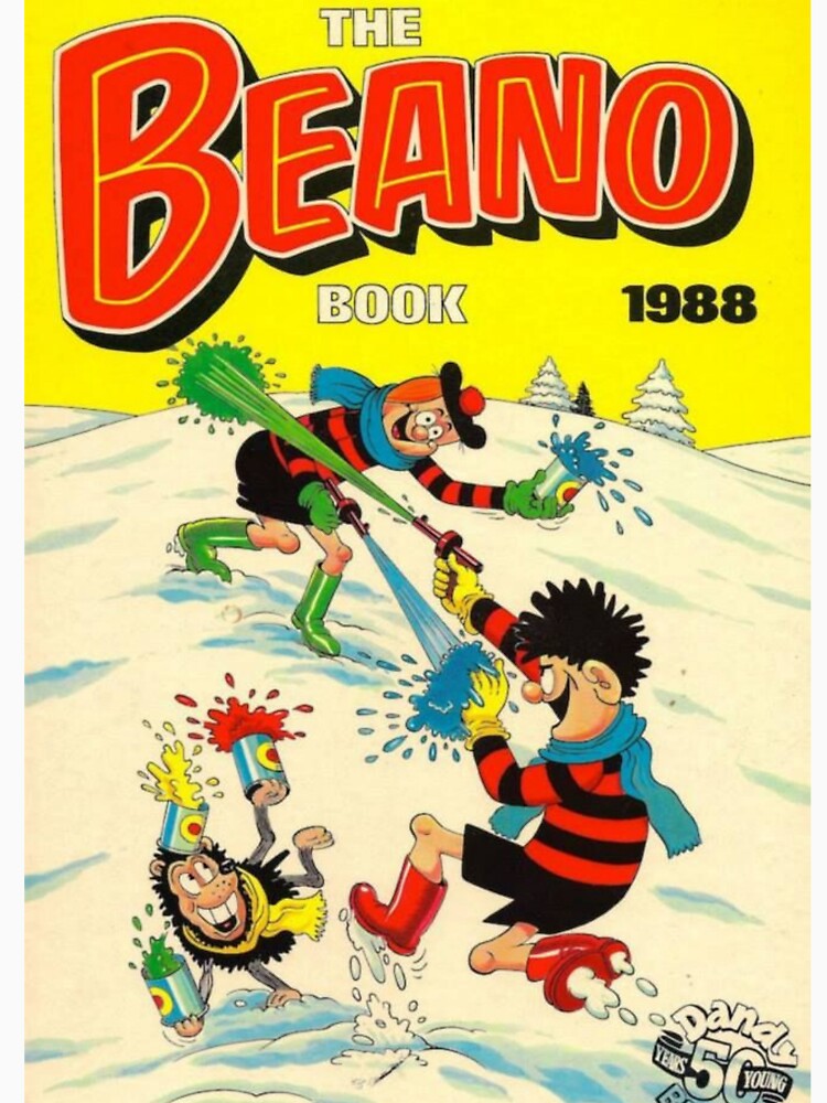 Vintage/Retro 1988 Beano Front cover. Classic Dennis the menace and Gnasher, vintage style. by TirnanOg020