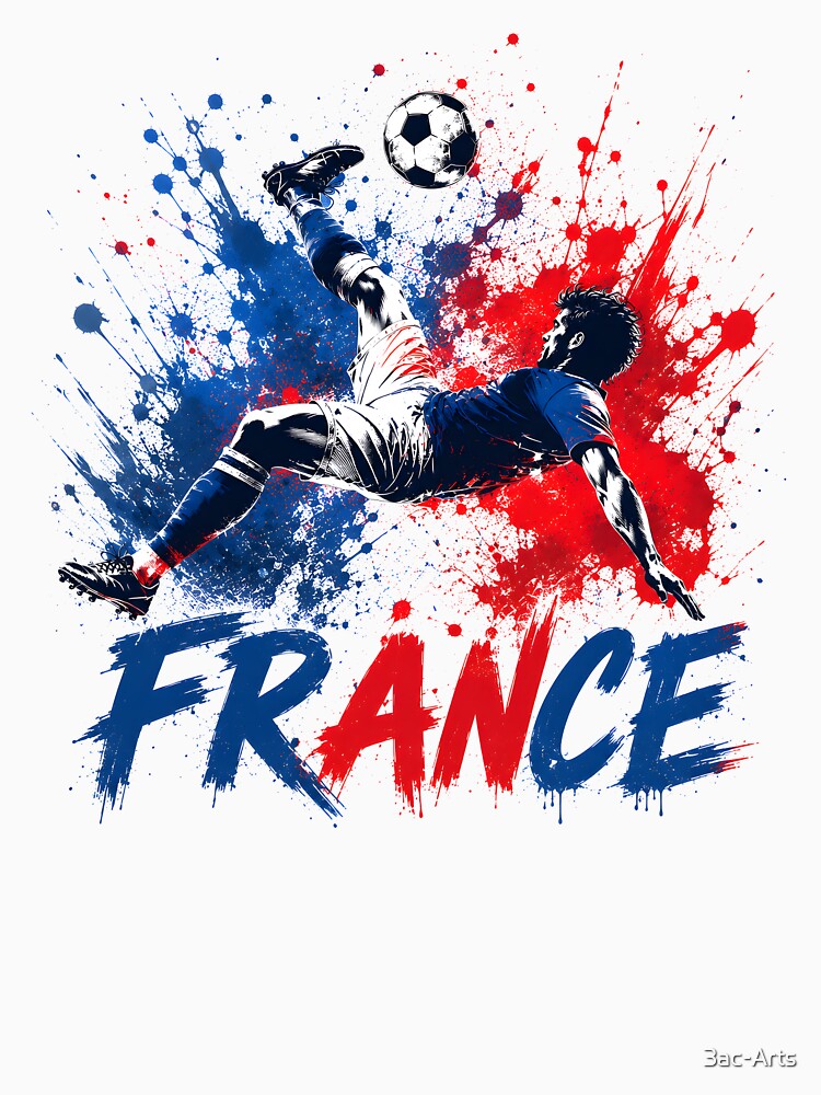 Les Bleus Spirit Soccer Shirt | Classic France Football Colors Tee | Fan Pride Gift by 3ac-Arts