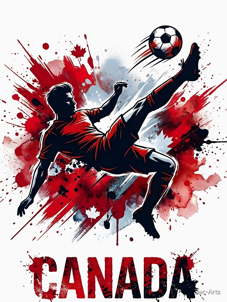 Les Rouges Spirit Soccer Shirt | Bold Canada Football Colors Tee | Fan Pride Gift by 3ac-Arts