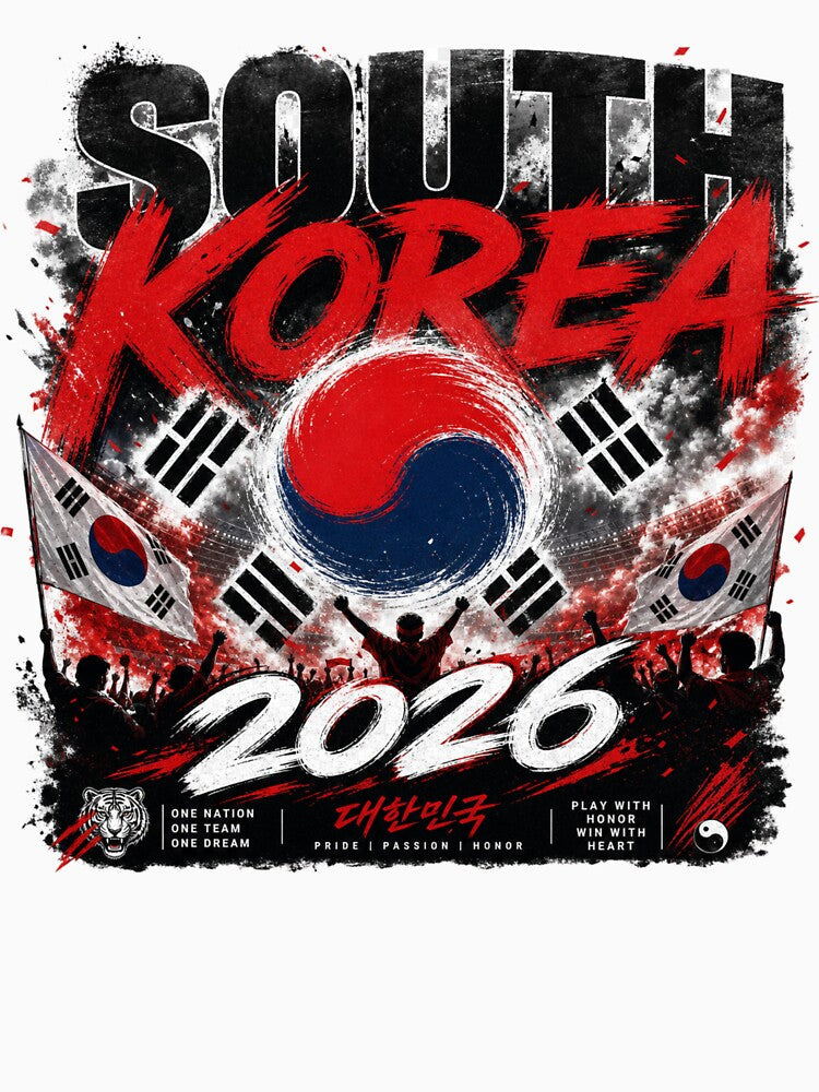 South Korea 2026 Football World Cup Glory | Taegeuk Warriors Fan Supporter Shirt by rushaib