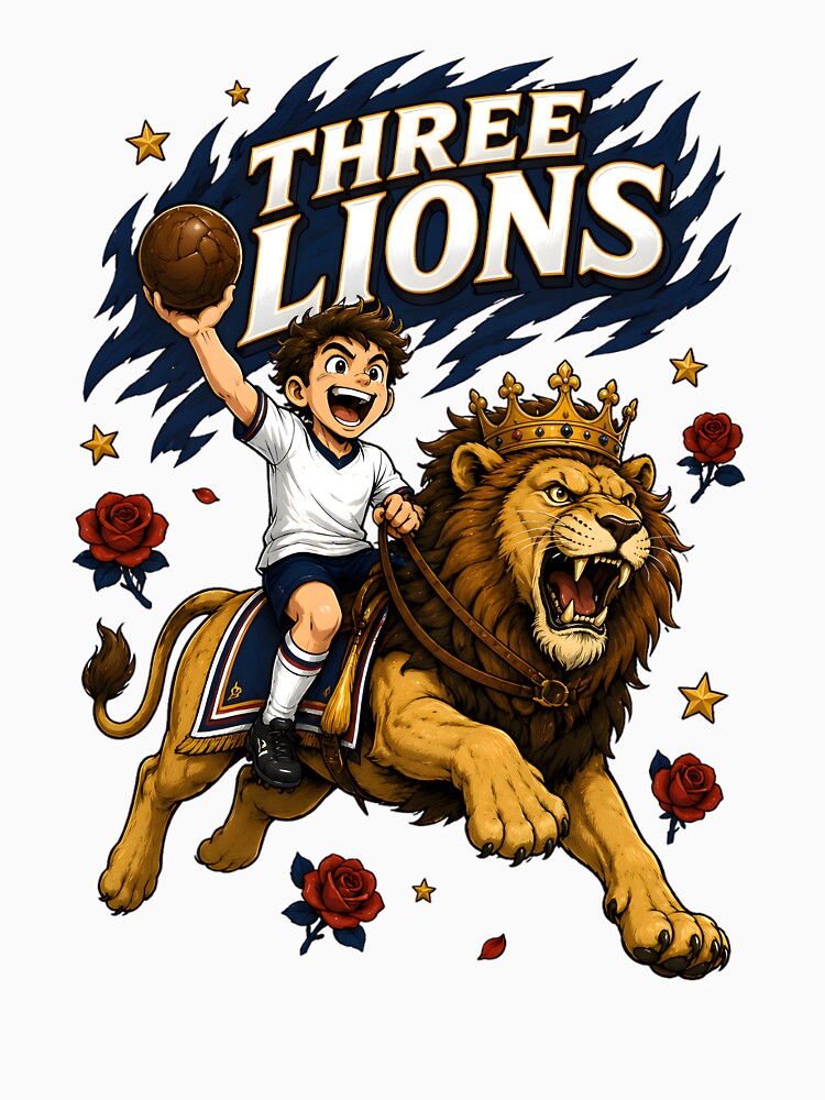England Lion Football Fan T-Shirt by Drofted
