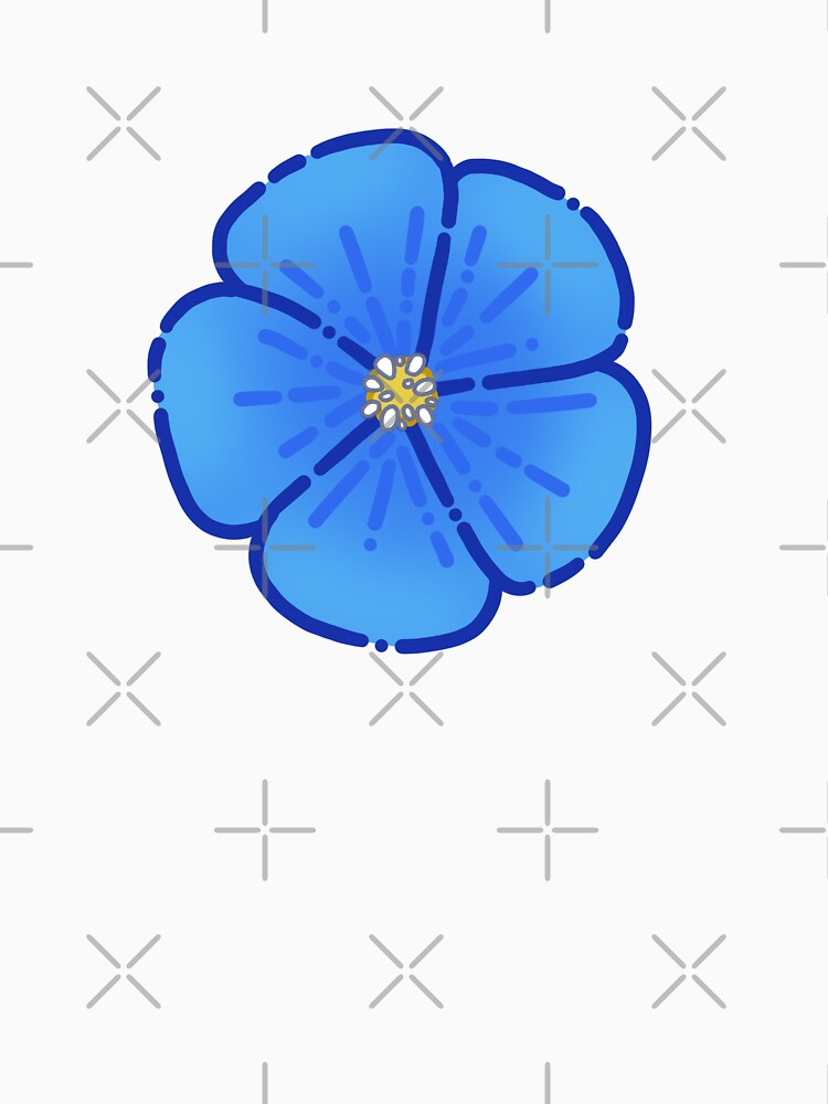 Blue Flower Simple Design by AveryZi