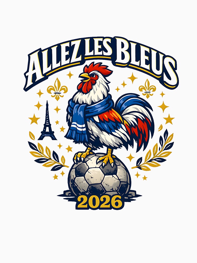 French Rooster Football 2026 Vintage T-Shirt by Drofted