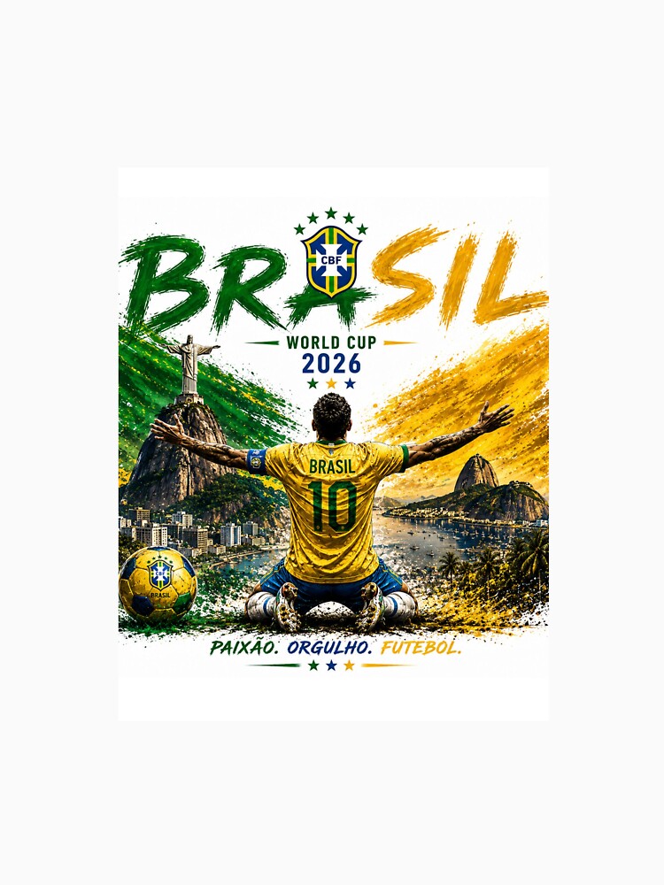 Brazil Football Team World Cup 2026 Design | Brazil Soccer Fan Art for True Supporters by allin14fun