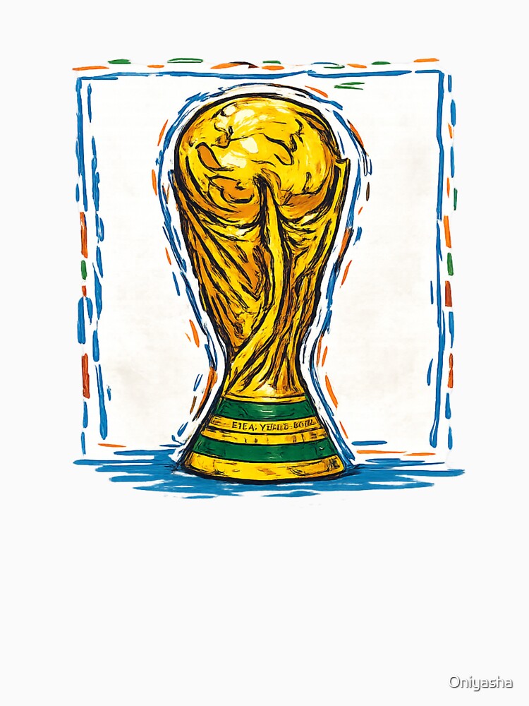 World Cup Trophy Vintage Soccer Sketch by Oniyasha