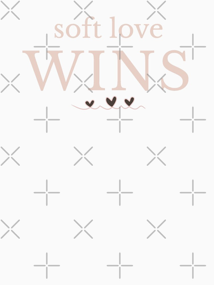 Soft Love Wins Minimalist Statement Design by Minimalist Typography