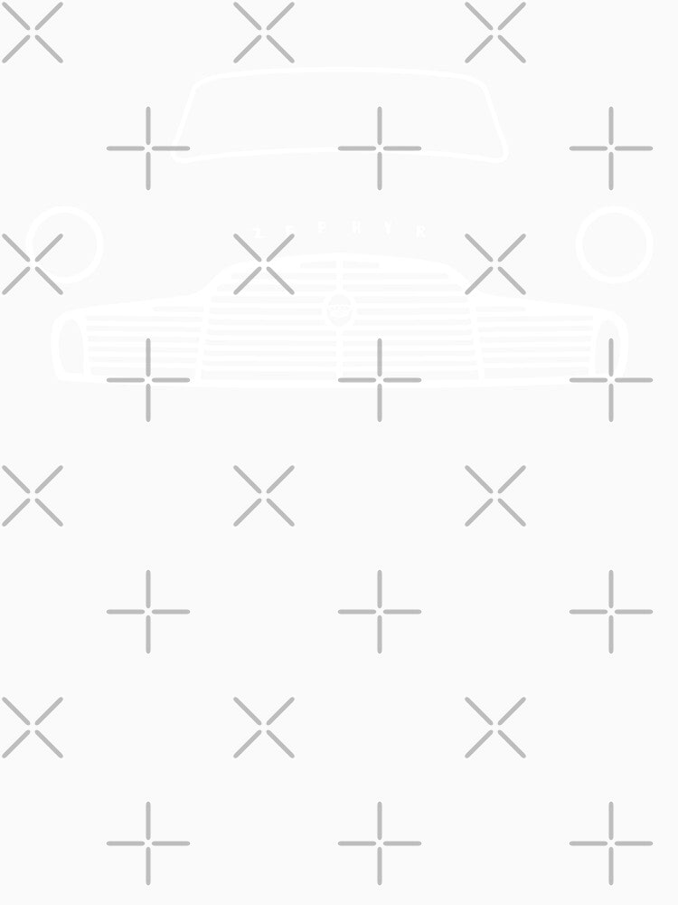 Zephyr Mk II classic car outline graphic (white) by soitwouldseem