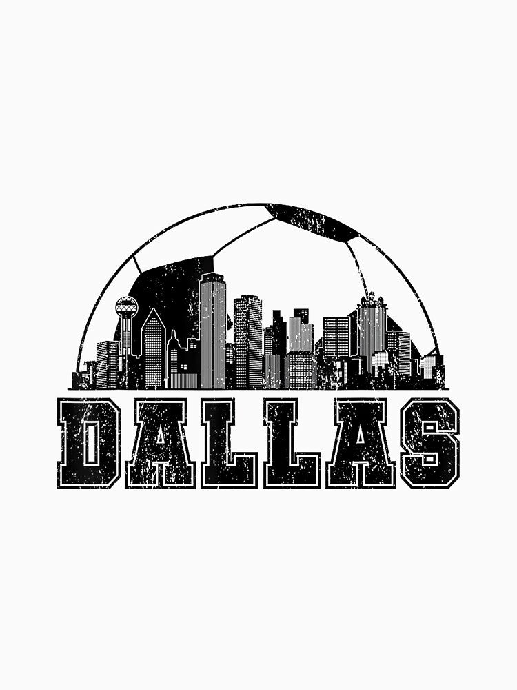 Dallas Skyline Soccer Lover by MollyLYork