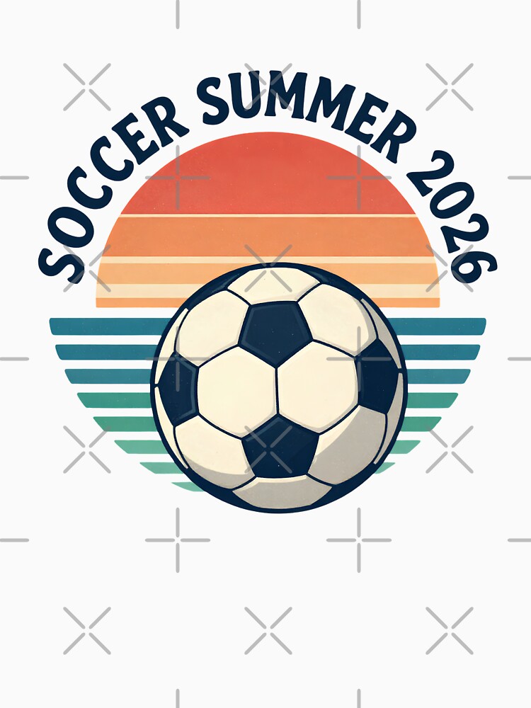 Vintage Soccer Summer 2026 Football Art by Gallery-yuuna