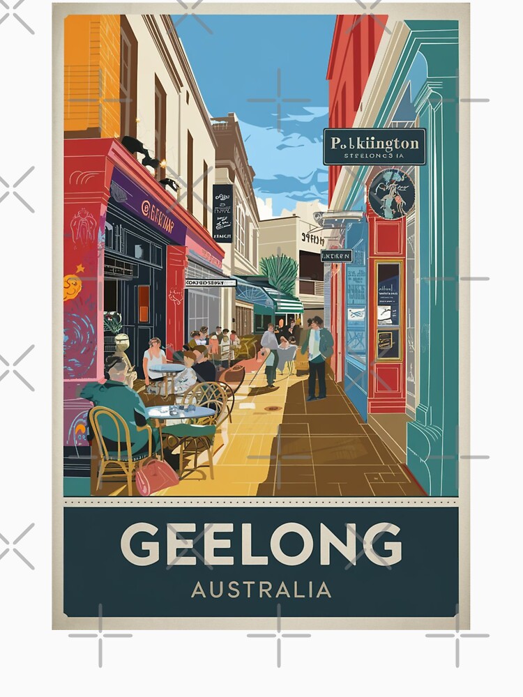 Geelong Vintage Travel Poster by TravelerRat