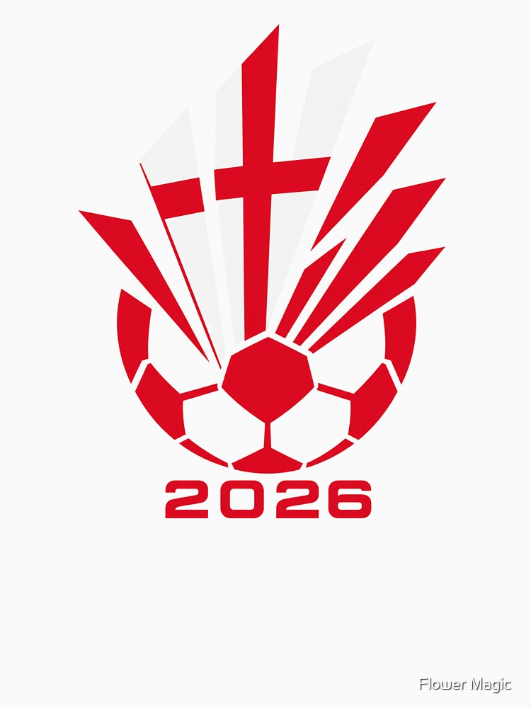 England Soccer 2026 Cross Burst Emblem by Flower Magic