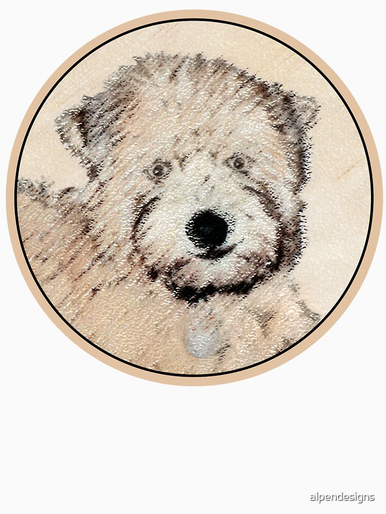 Soft Coated Wheaten Terrier Puppy Painting Original Art by alpendesigns