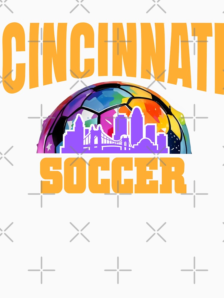 Cincinnati Soccer City Skyline Cool Cincy by Colorfulman