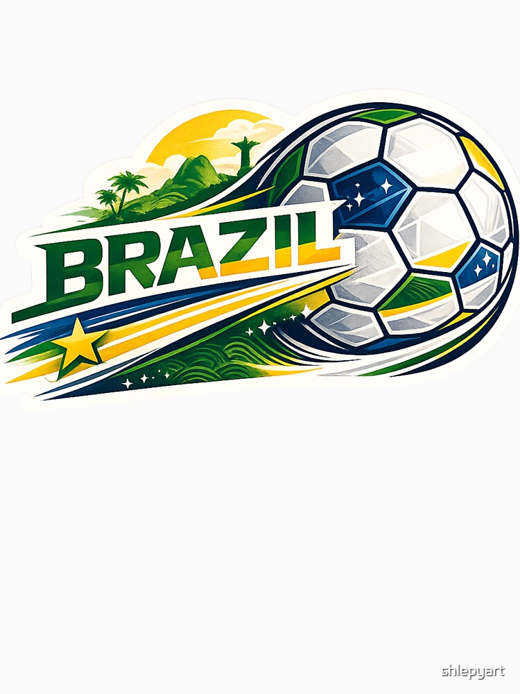 Brazil Football Sticker for Fans Who Feel the Energy of the Game | Minimal Soccer Design by shlepyart