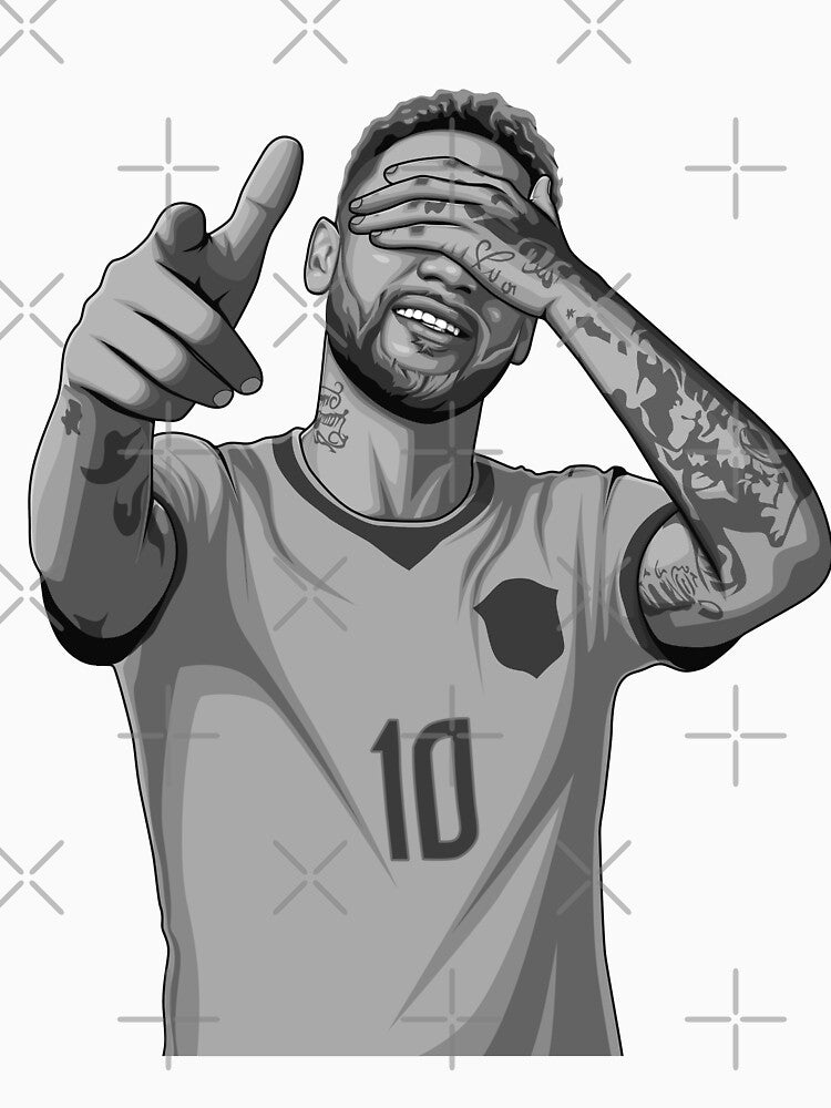 Neymar Black and White Version by Aldduardo