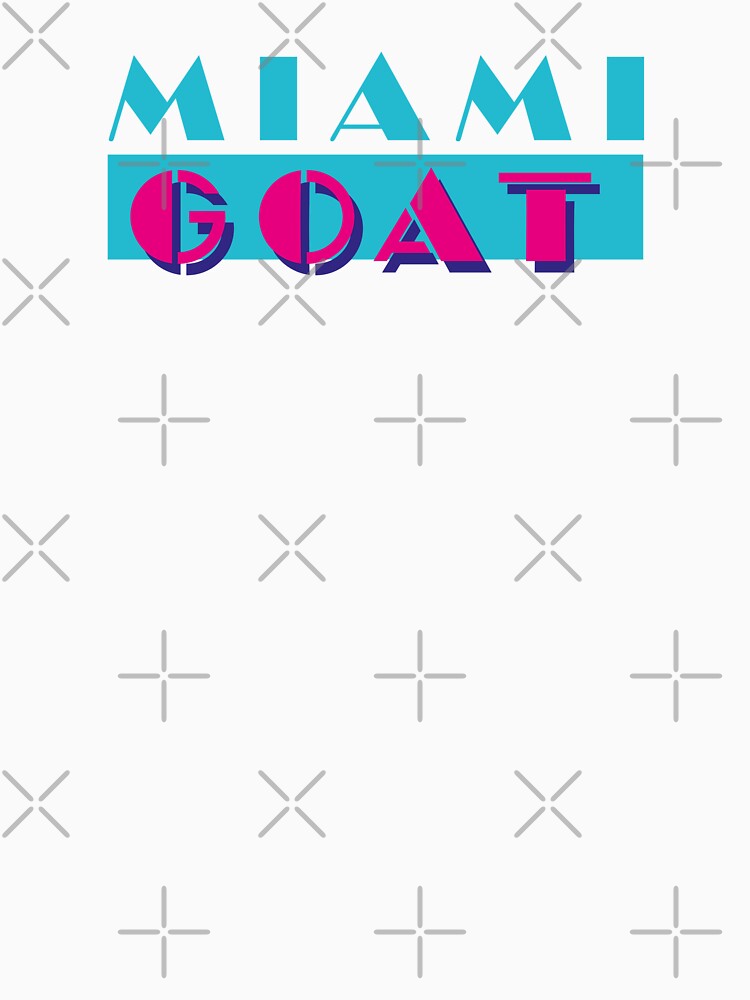 MIAMI GOAT (Miami Vice style retro logo) DARK (The goat is in Miami!) by frikybomb