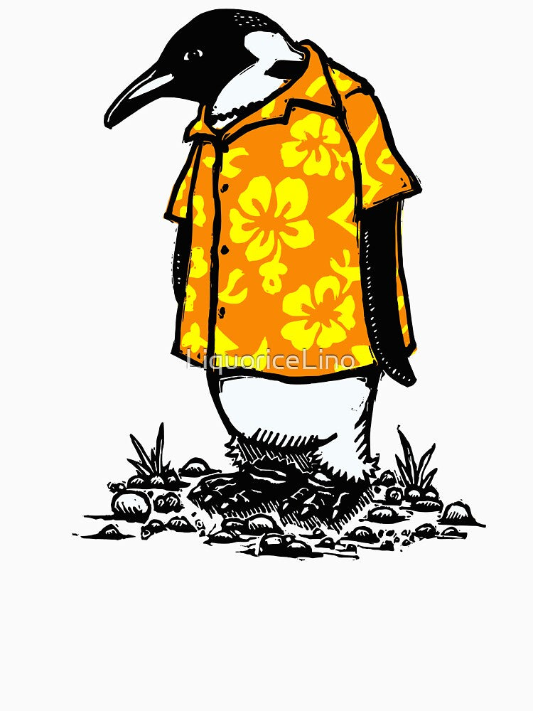 Hawaiian Shirted Penguin by LiquoriceLino