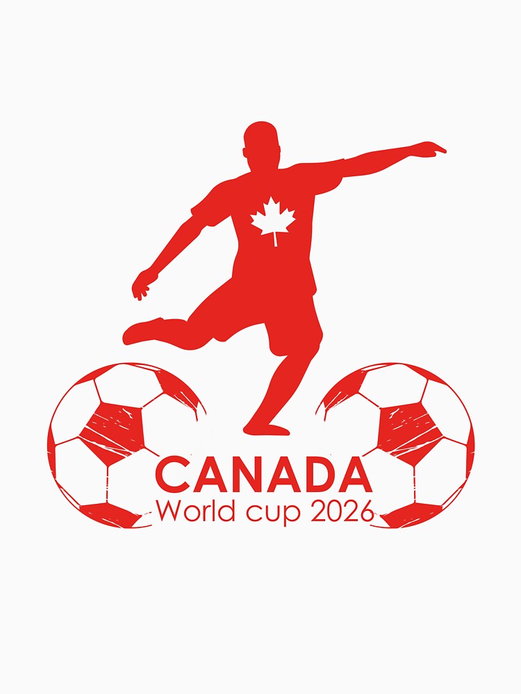 Canada Soccer Player Silhouette & Baseballs World Cup 2026 by topprinting