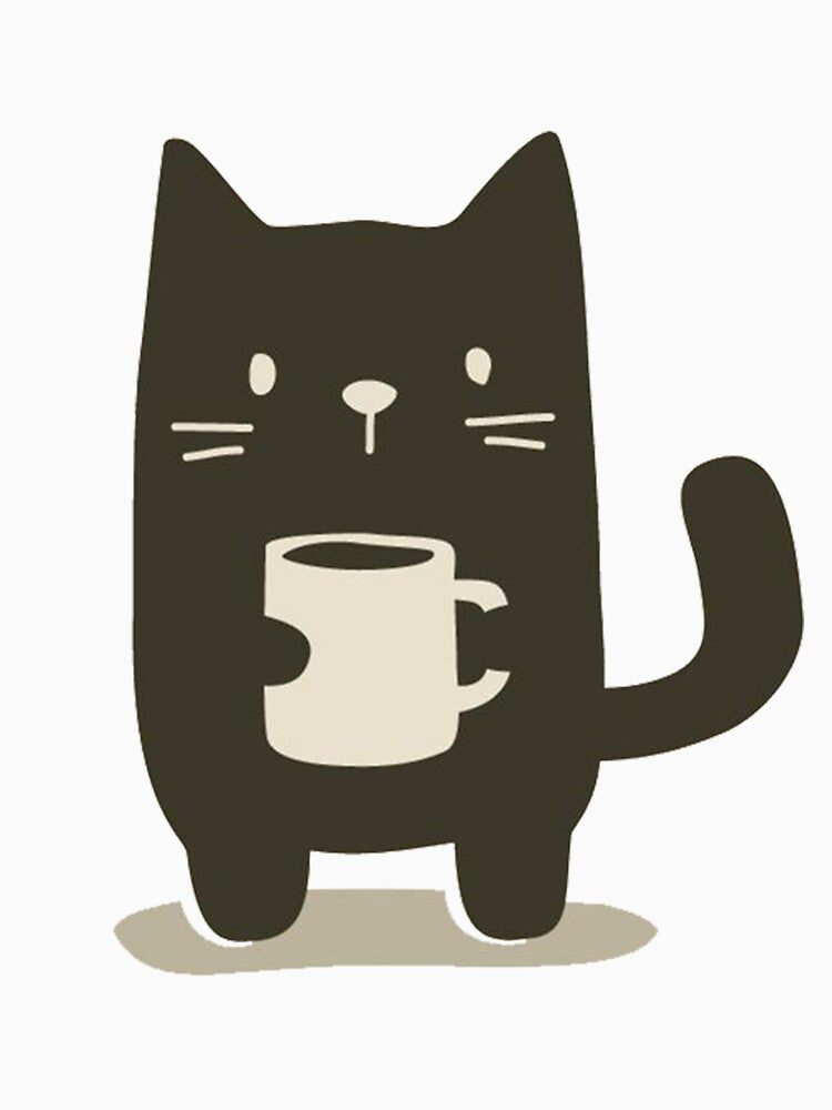 Cat and coffee by garlettanibel