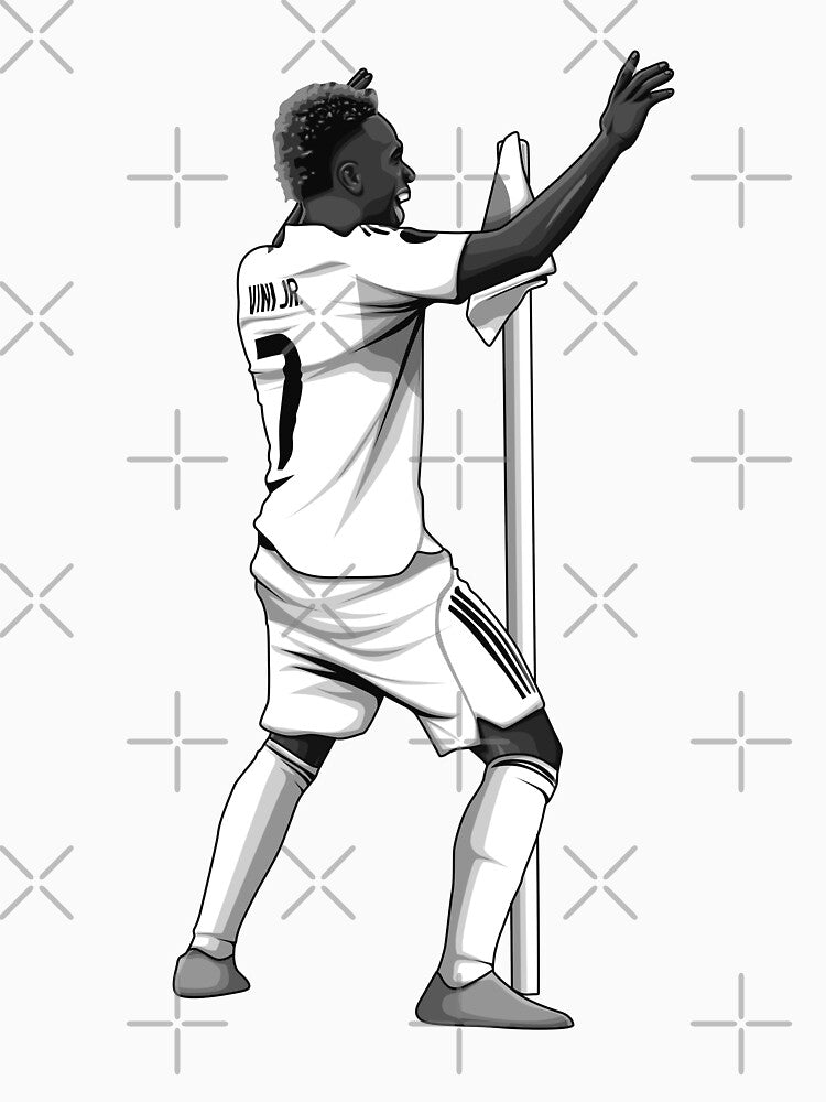 Vinicius Jr. Black and White Version by Aldduardo