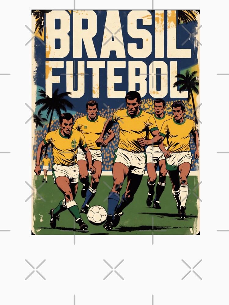 Brasil futebol retro illustration design /Brazilian national football team by Nexus Space
