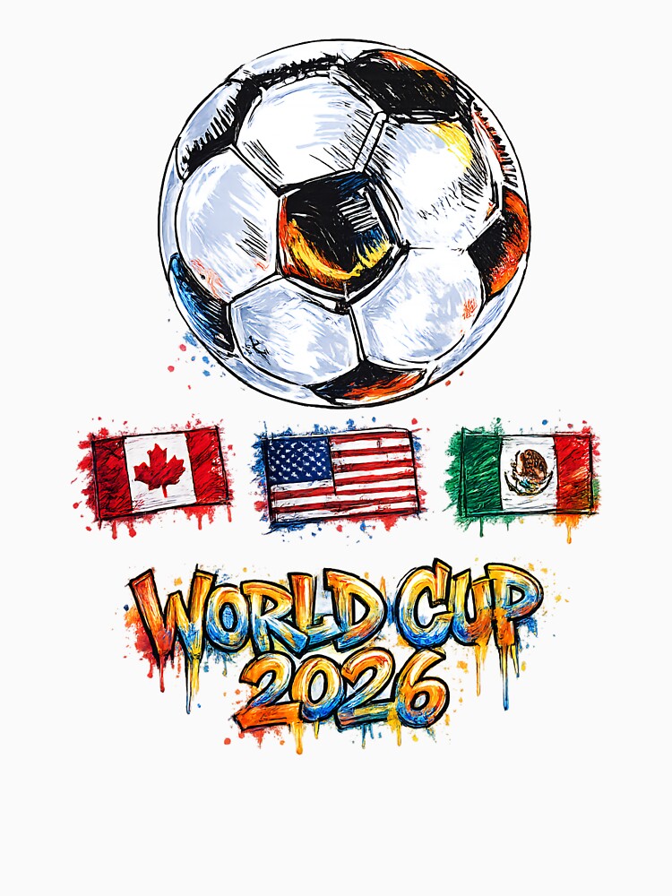 World Cup 2026 Graffiti Soccer Design – USA Canada Mexico Football Art by MattyManiac