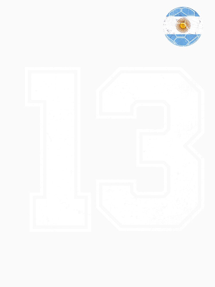 Number 13 Argentina Flag Football Fan by RoyesButler