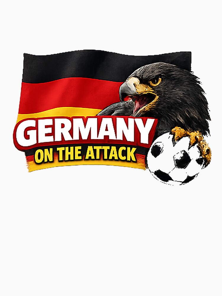 Germany On The Attack Eagle Football Fan Design by OfficeFighter