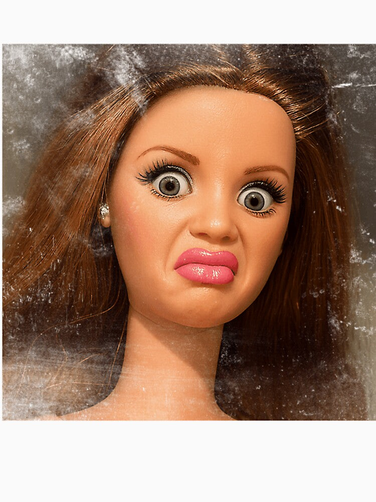 Disgusted Doll Meme Face  Funny Retro Doll Reaction by EvelynGonzalez1